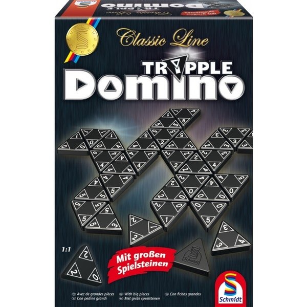 Classic Line: Tripple-Domino mit großen Spielsteinen